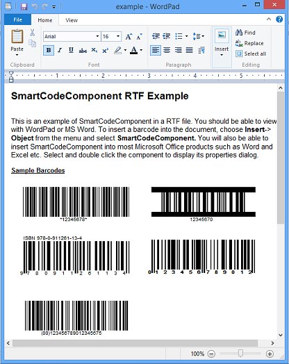 SmartCodeComponent screen shot