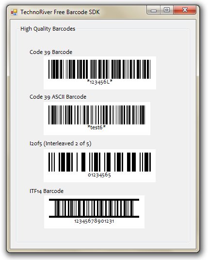 Screenshot of Technoriver Free Barcode SDK