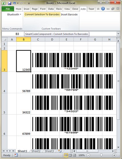Excel Serial Number to Barcode